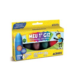 Giz de cera acrilex meu 1 giz com 6