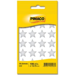 Etiqueta pimaco estrela prata 18,79mm c/100 etiq.