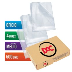 Saco plastico catalogo dac oficio e. medio c/500 4 furos