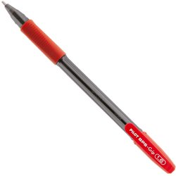 Caneta esferografica pilot bps grip 1.6mm grossa vermelha com 12
