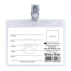 Cracha de identificacao dac completo com 50 - 450