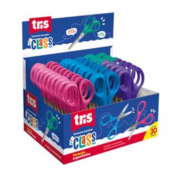 Tesoura escolar tris class 13cm com 30
