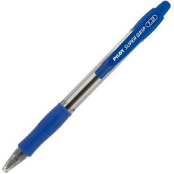 Caneta esferografica pilot super grip 1.0mm media azul com 12