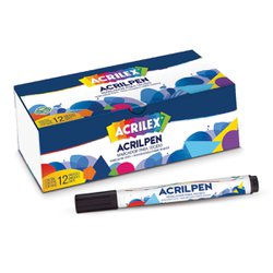 Caneta para tecido acrilex acrilpen vermelho fogo