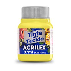 Tinta para tecido acrilex 37ml - 504 amarelo limao
