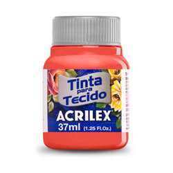 Tinta para tecido acrilex 37ml - 507 vermelho fogo