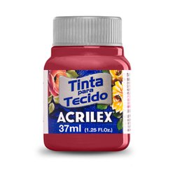 Tinta para tecido acrilex 37ml - 509 vermelho carmim
