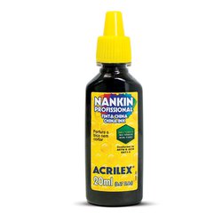 Nankin acrilex 20ml c/12 520 preto
