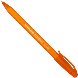 Caneta esferografica paper mate kilometrica colors 1.0mm media laranja com 12