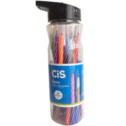 Caneta esferografica cis spiro 0.7mm fina sortida com 24