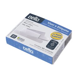 Visor para pasta suspensa dellofix branco com 50 - 0116e