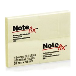Bloco adesivo note fix 3m 38 x 50mm nf3 - amarelo com 4