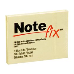 Bloco adesivo note fix 3m 76 x 102mm nf7 - amarelo