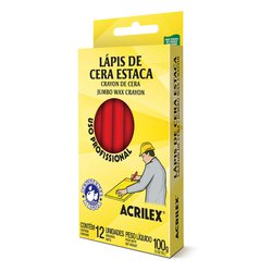 Gizao de cera acrilex 504 am limao c/12