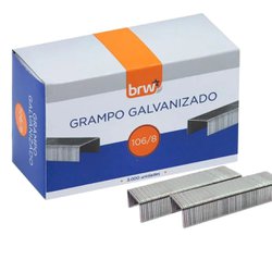 Grampo para grampeador brw 106/8 - com 3000 galvanizado