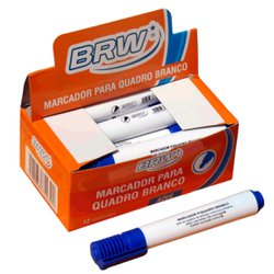 Marcador para quadro branco brw azul com 12 ca3001