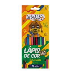 Lapis de cor brw sextavado com 12 cores