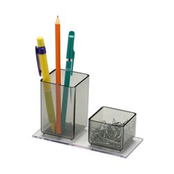 Organizador porta caneta e clips acrimet fume - ref.939