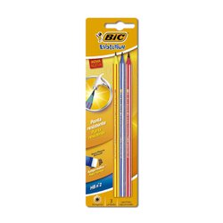 Lapis preto bic evolution pijama hb sextavado - com 3 blister