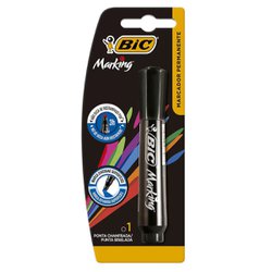 Marcador permanente bic 1,5 - 3,0mm recarr. pt c/01 blist.