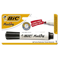 Marcador para quadro branco bic recarregavel preto c/01 blist.