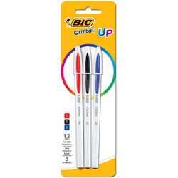 Caneta esferografica bic cristal up 1.2mm media sortida fashion blister c/3