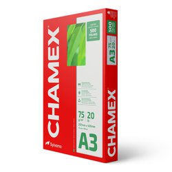 Papel sulfite chamex a3 branco 75g resma com 500 folhas