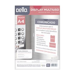 Display multiuso dello a4 210x5x300mm cristal 0534