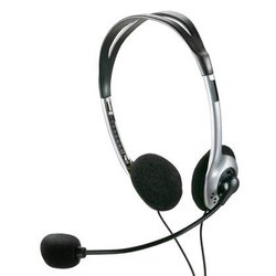 Fone de ouvido multilaser headset preto/prata com microfone ph002
