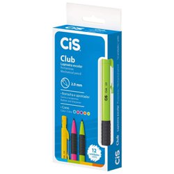 Lapiseira cis club cores sortidas 2,0mm - c/12