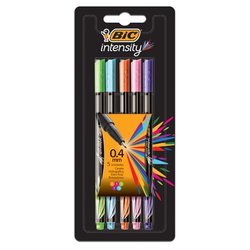 Caneta hidrografica bic intensity 0.4mm cores sortidas com 5