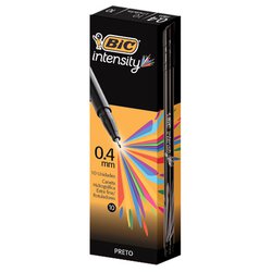 Caneta hidrografica bic intensity 0.4mm preta com 10