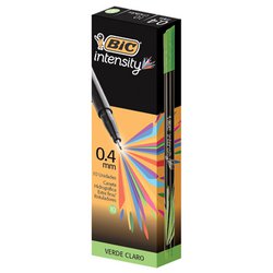 Caneta hidrografica bic intensity 0.4mm verde claro com 10