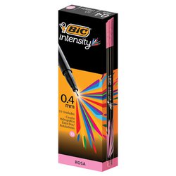 Caneta hidrografica bic intensity 0.4mm rosa com 10