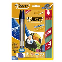 Kit escolar bic dura + colorir com 20 itens