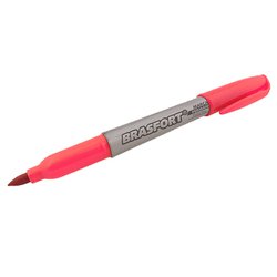 Marcador permanente brasfort fino vermelho c/01 blister