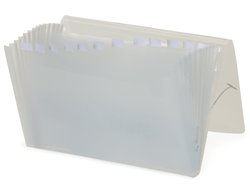 Pasta sanfonada plascony a4 12div - cristal - sme