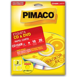 Etiqueta pimaco p/cd carta cd10 - amarelo