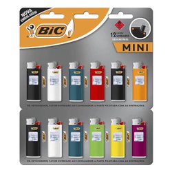 Isqueiro bic mini com 12