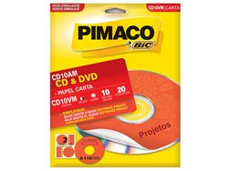 Etiqueta pimaco p/cd carta cd10 - vermelho