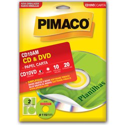 Etiqueta pimaco p/cd carta cd10 - verde
