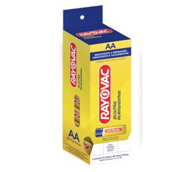 Pilha rayovac pequena aa com 48