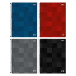 Caderno c/d tilibra zip 10x1 160fls c/4 - 234231