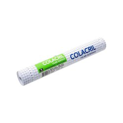 Plastico adesivo colacril cristal 45cm x 25m 40 micras