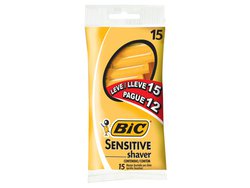 Aparelho de barbear bic sensitive leve 15 pague 12