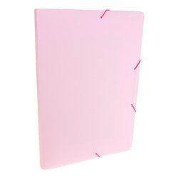 Pasta pvc com elastico dello serena oficio 2cm 0247 rosa pastel