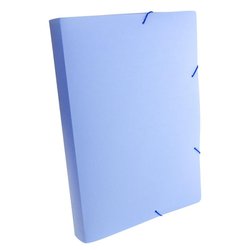 Pasta pvc com elastico dello serena oficio 4cm 0249 azul pastel