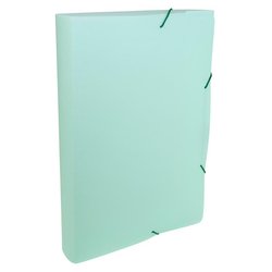Pasta pvc com elastico dello serena oficio 4cm 0249 verde pastel