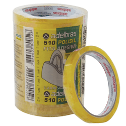 Fita adesiva adelbras polisil 12mm x 10m transparente