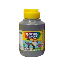 Tinta guache acrilex 250ml - 933 cinza